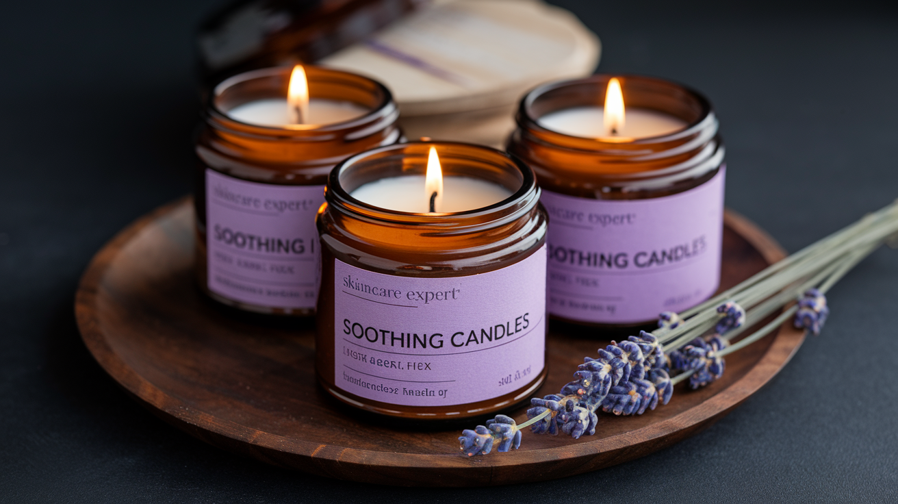 Kenny Max soothing candles with lavender